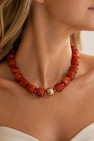 Beaded Chunky Accent Necklace