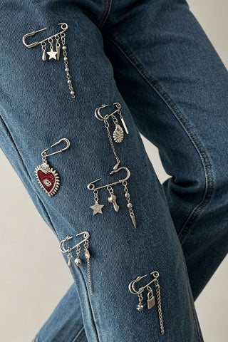 Statement Safety Pin Brooch Set