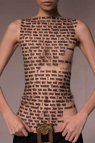 Statement Text Tank Top