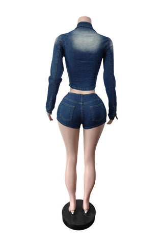 Military Button Short Set