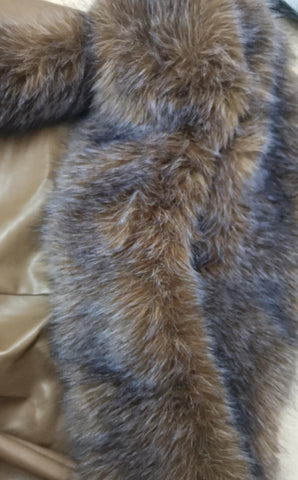 Asymmetric Faux Fur Mini Dress
