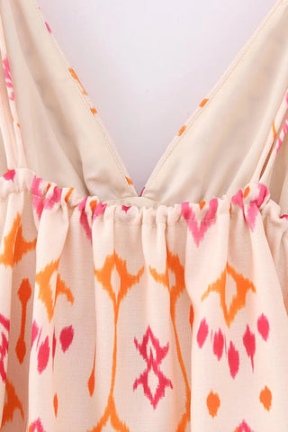 Patterned V-Neck Camisole Top