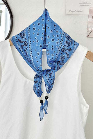 Paisley Print Fringed Scarf