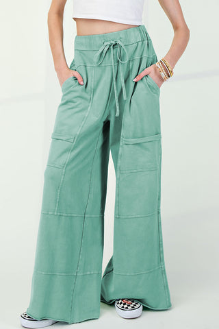 Patch Pocket Wide-Leg Pants
