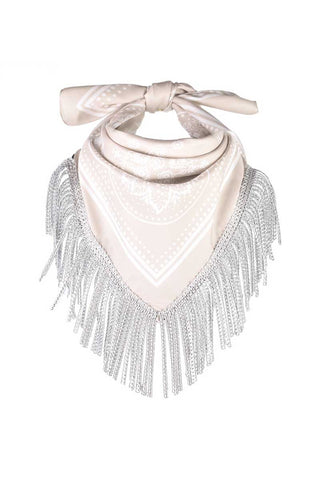 Fringed Bandana Print Cape