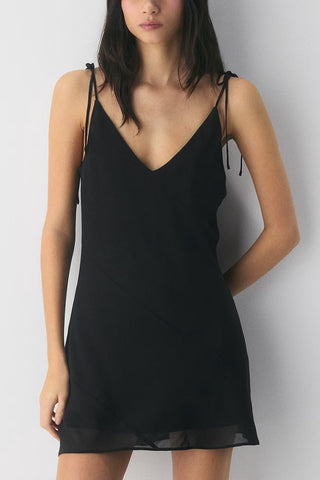 Tie Strap Wrap Mini Dress