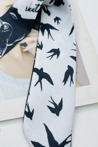 Floral Print Tie Waist Scarf Belt