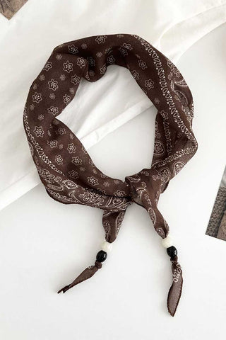 Paisley Print Fringed Scarf