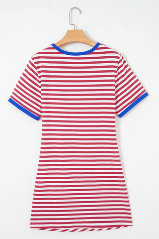 Nautical Tie Trim Mini Dress