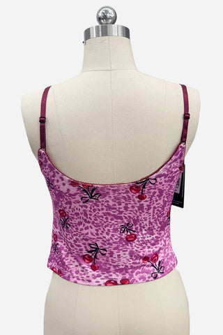Patterned V-Neck Camisole Top