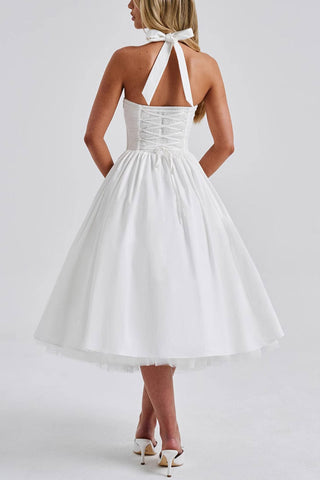 Elegant Halter Neck Evening Dress