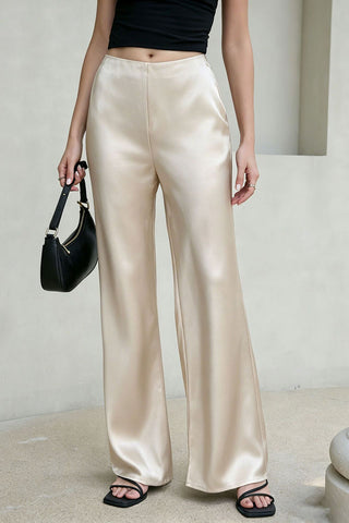 High-Waist Wide-Leg Casual Pants