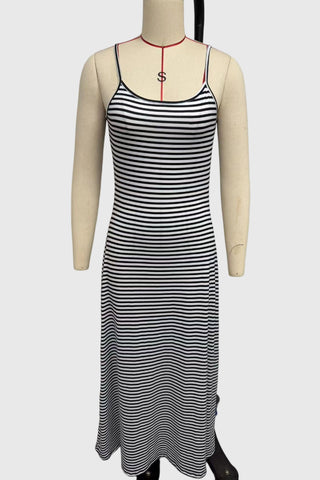 Striped Spaghetti Strap Maxi Dress