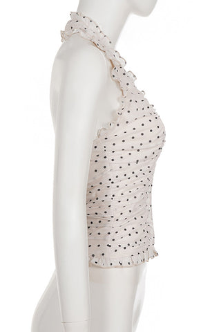 Polka Dot Halter Neck Tank