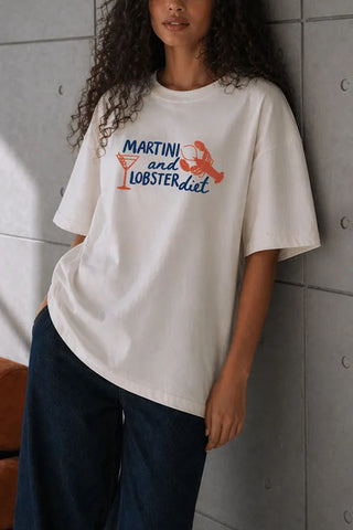 Graphic Print Crew Neck Oversized T-Shirt