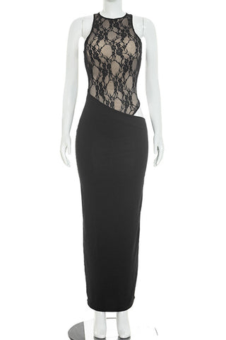 Lace Cutout Bodycon Maxi Dress