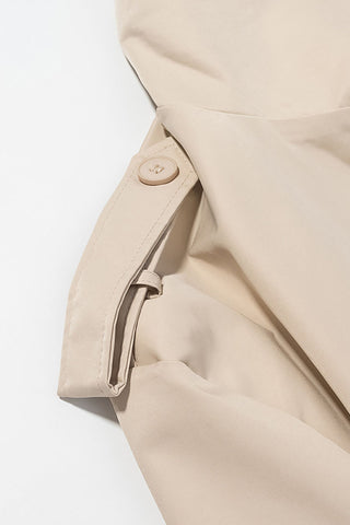 Notched Collar Belted Wrap Coat