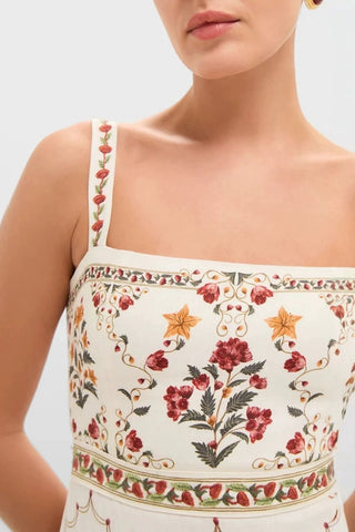 Bohemian Vacation Dress with Floral Print