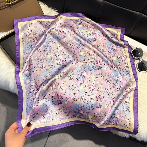 Floral-Print Square Scarf