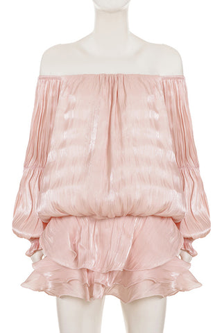 Off-Shoulder Ruffled Mini Dress
