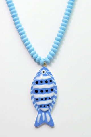 Fish Pendant Beaded Necklace