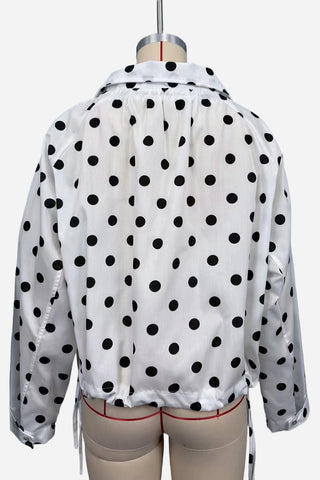Button-Up Polka Dot Jacket