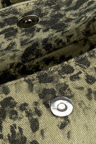 Spotted Print Buckle Strap Shoulder Bag