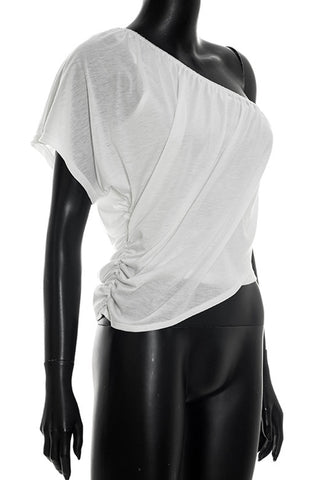 One-Shoulder Draped Tank Top