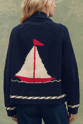 Horse Pattern Knit Cardigan