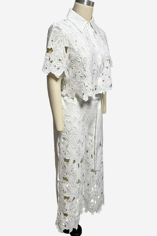Floral Lace Pants Set