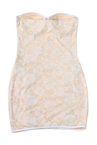 Strapless Lace-Up Evening Dress