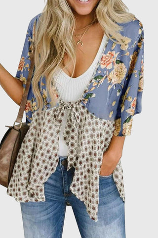 Floral Tie-Front Blouse