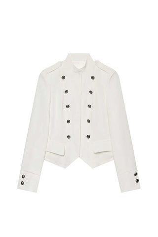 Double-Breasted Stand Collar Military Jacket