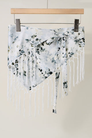 Elephant Print Fringe Scarf