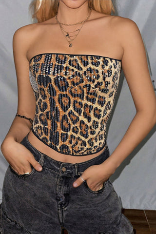 Strapless Animal Print Camisole