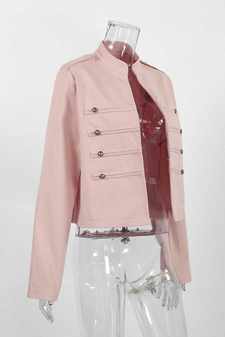 Military Detail Cropped Jacket