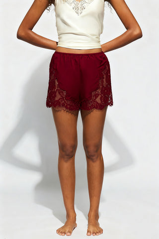 Lace Trim Casual Shorts