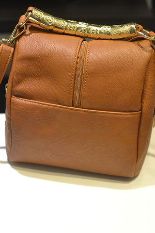 Fringed Crossbody Bag with Metal Studs