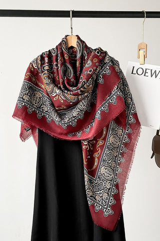 Floral Print Square Scarf