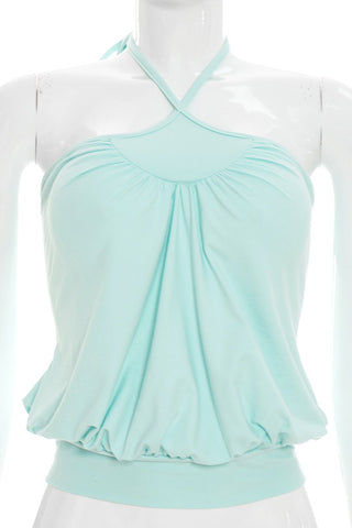 Halter Neck Ruched Tank Top