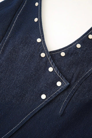 Sleeveless Button Halter Tank Top
