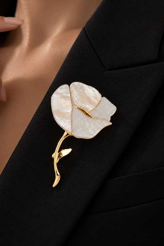 Floral Bow and Cloud Brooch