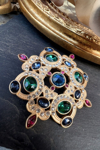 Vintage-Inspired Ornate Statement Brooch