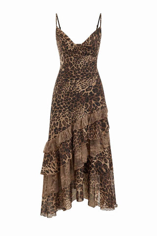 Tiered Ruffle Midi Dress
