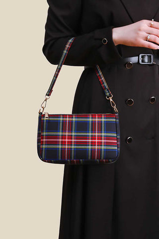 Plaid Crossbody Shoulder Bag
