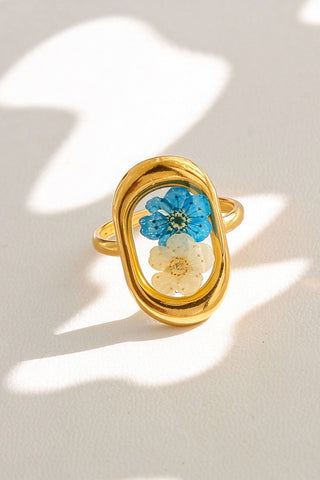 Floral Resin Statement Ring