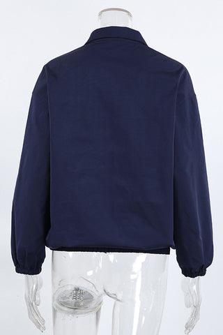 Mock Neck Zip-Front Bomber Jacket