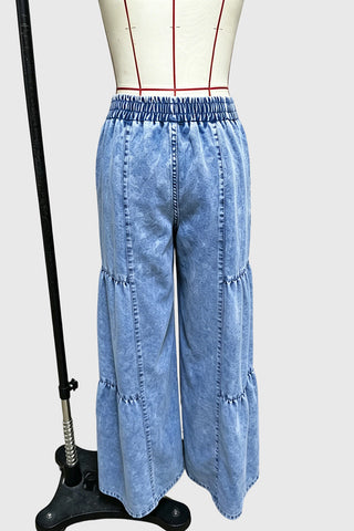 Drawstring Baggy Denim Pants