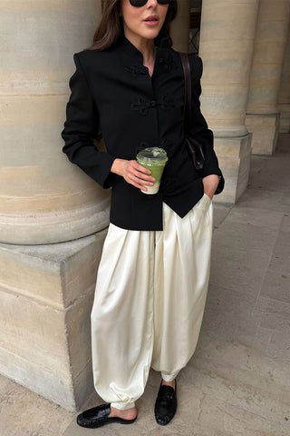 High-Waist Balloon Leg Casual Pants