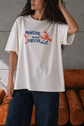 Graphic Print Crew Neck Oversized T-Shirt